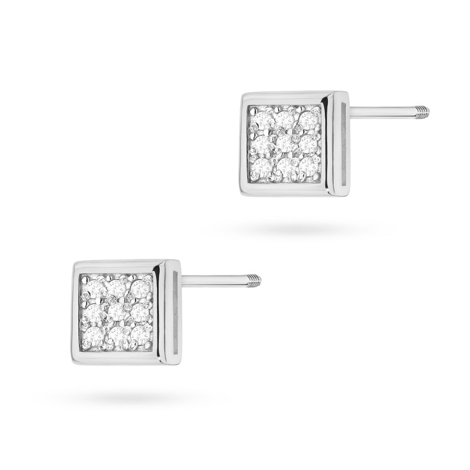 zlaté náušnice s diamanty 0,09 ct k0036-diw-02