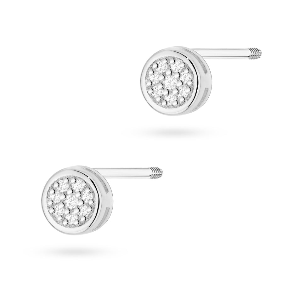 zlaté náušnice s diamanty 0,08 ct k0041-diw-02