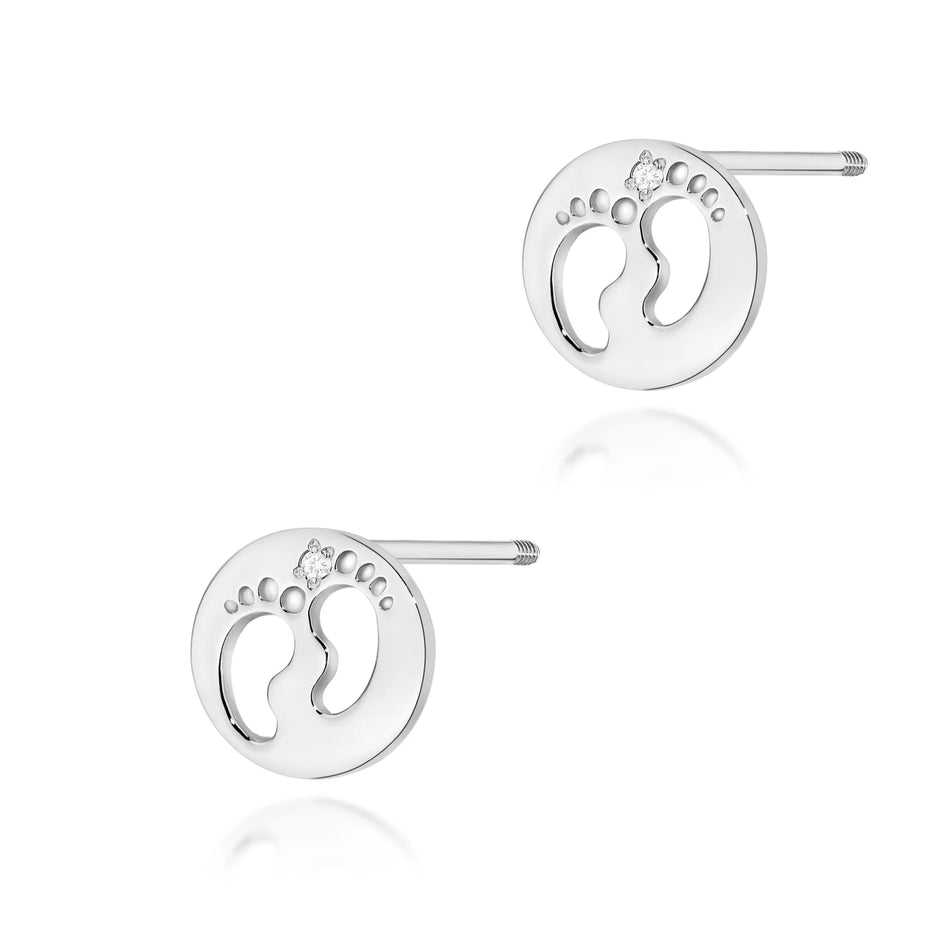 Zlaté náušnice s diamanty 0,01 ct