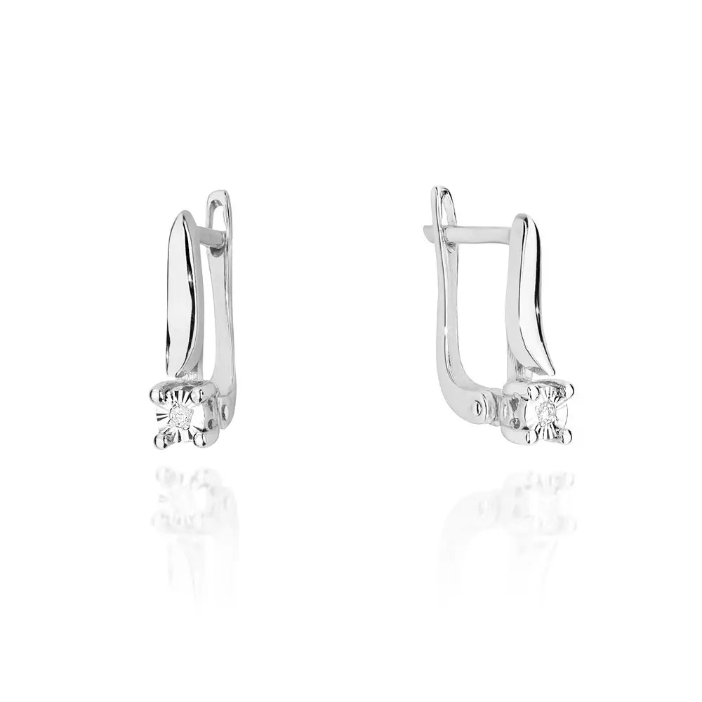 zlaté náušnice se 2 x 0,0086 ct diamanty k0065-diw-01