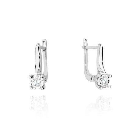 zlaté náušnice se 2 x 0,08 ct diamanty k0065-diw-03