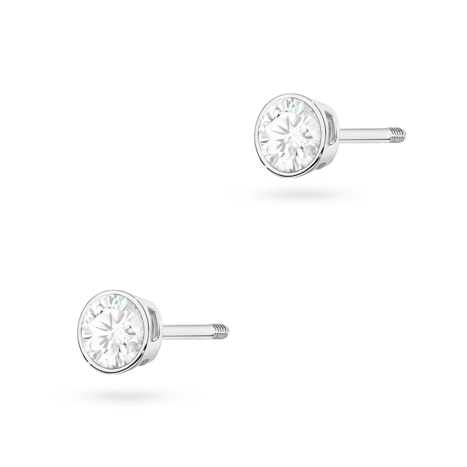 zlaté náušnice s diamanty 0,10 ct k0067-diw-03
