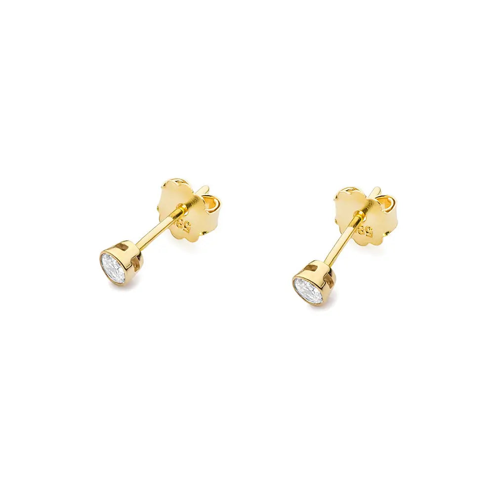 zlaté náušnice se 2 x 0,10 ct diamanty k0067-diw-01