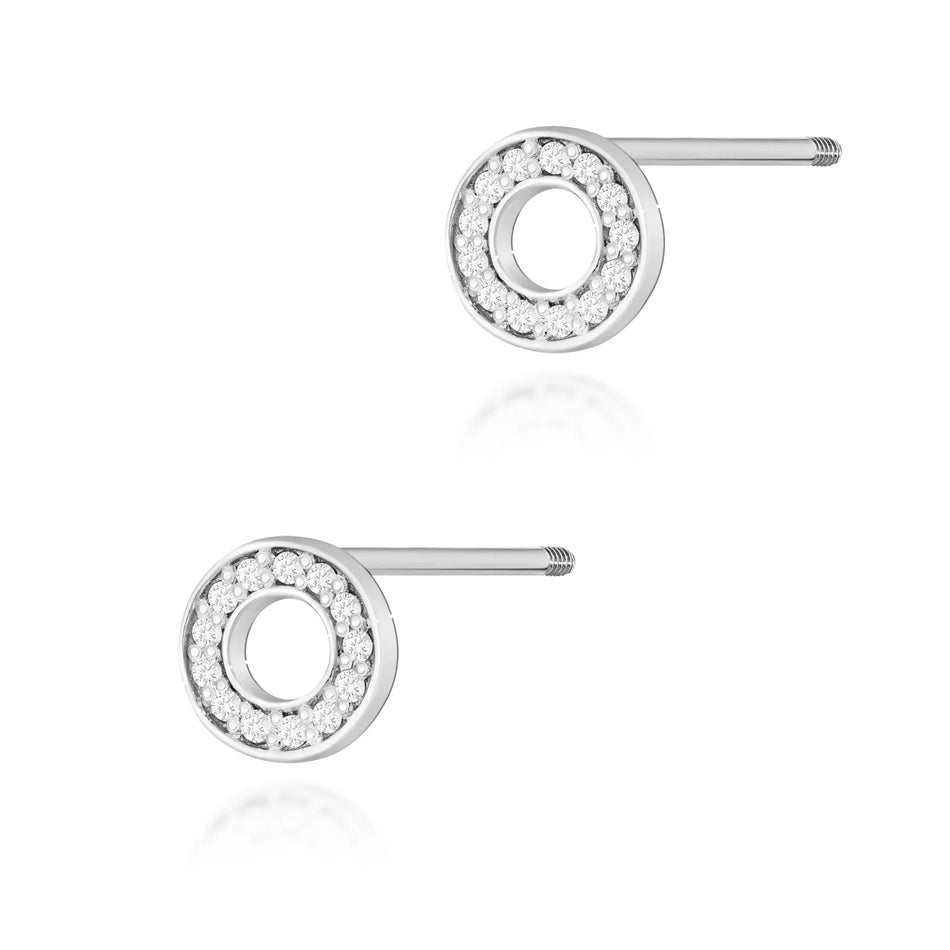 zlaté náušnice s diamanty 0,13 ct k0070-diw-02