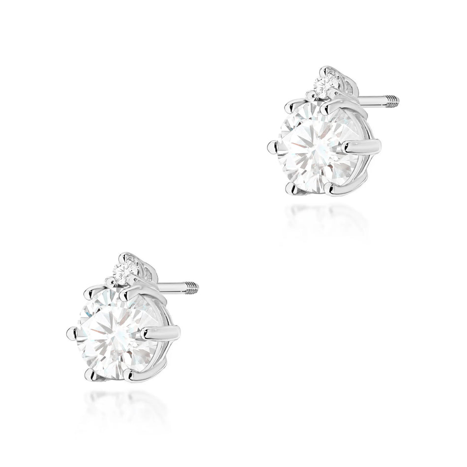 Zlaté náušnice s 0,50 ct a 0,029 ct Lab-grown diamanty