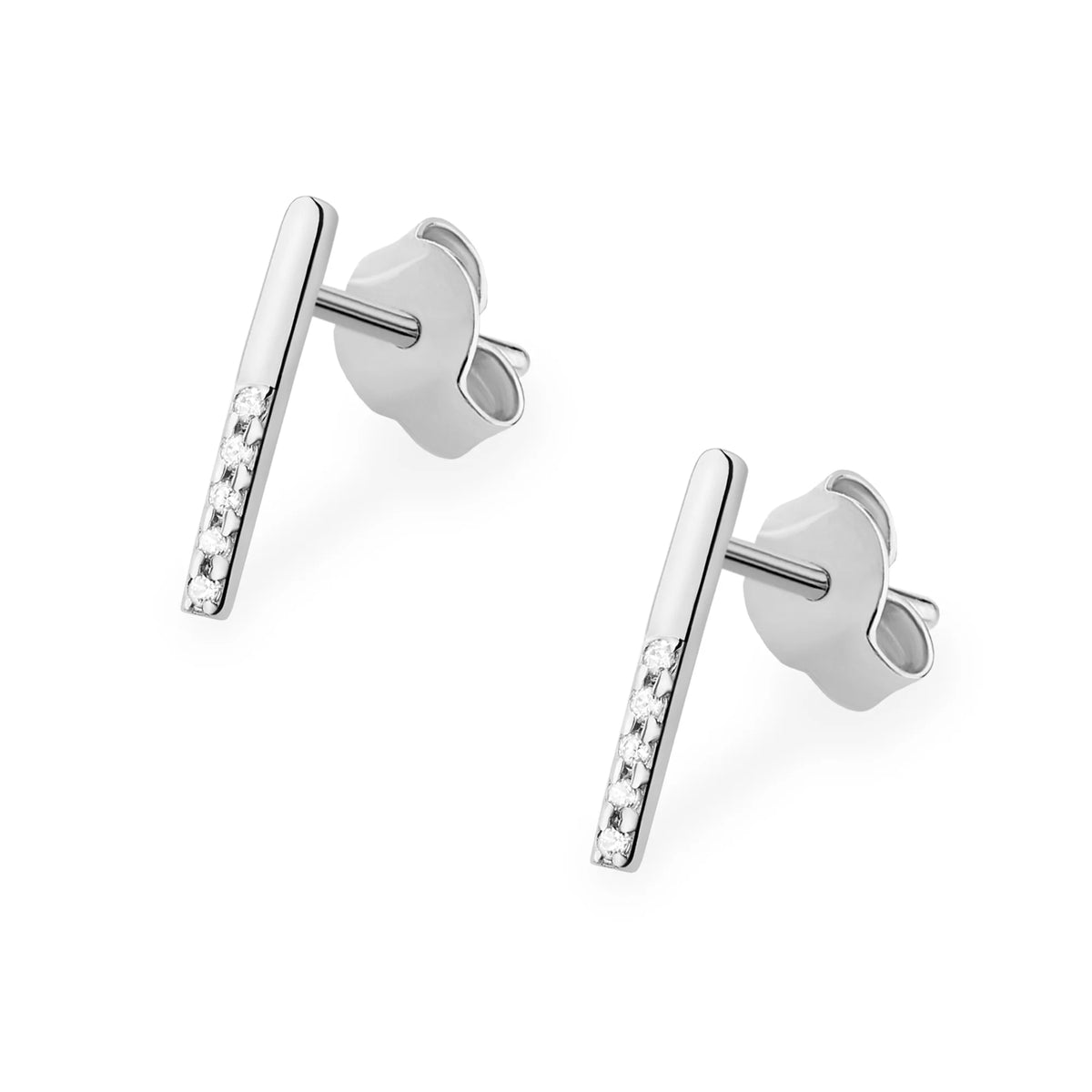 zlaté náušnice s diamanty 0,05 ct k0077-diw-01