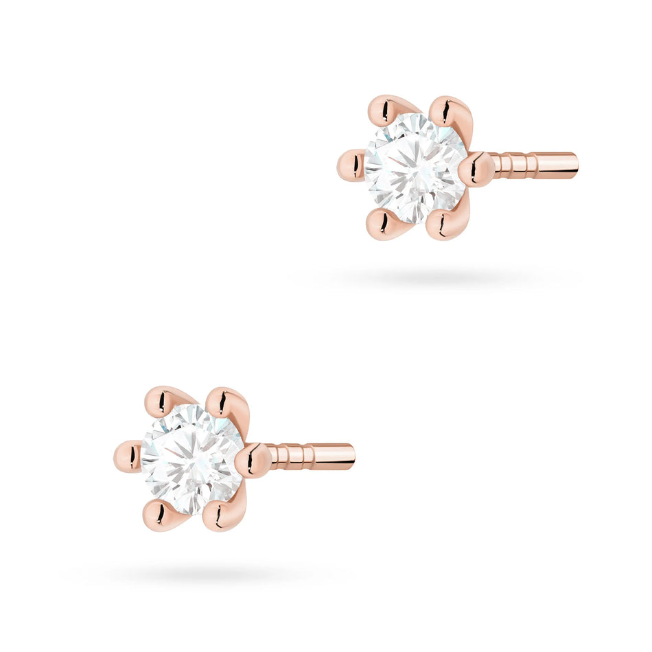 Gold Earrings with 0.10ct Lab-grown Diamonds
