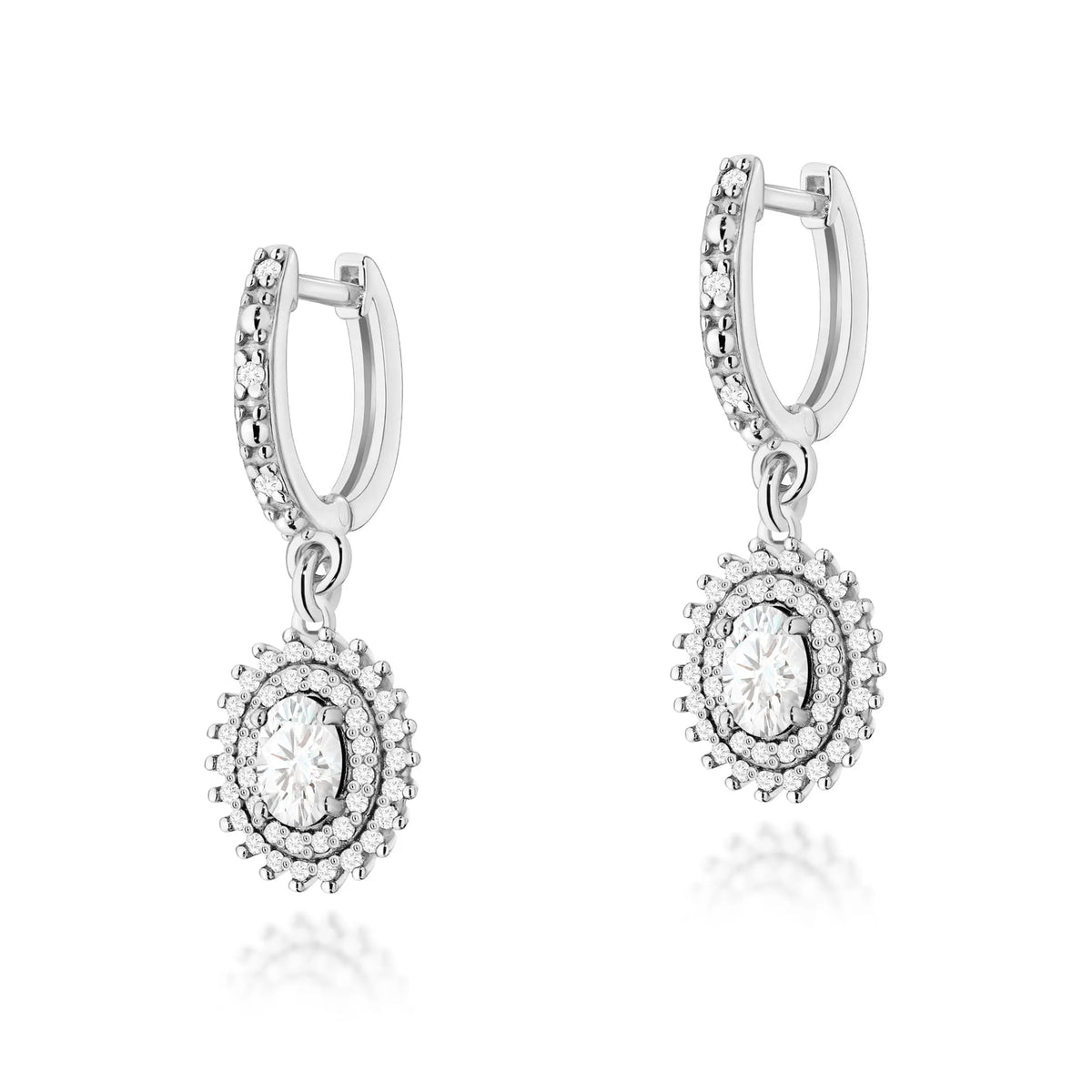 zlaté náušnice se 2 x 0,40 ct, 0,0086 ct a 0,005 ct laboratorně pěstovaných diamantů k0303-ldw-01