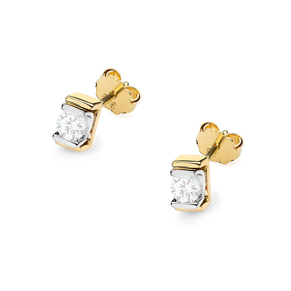 Gold Earrings with 0.10ct Diamonds
