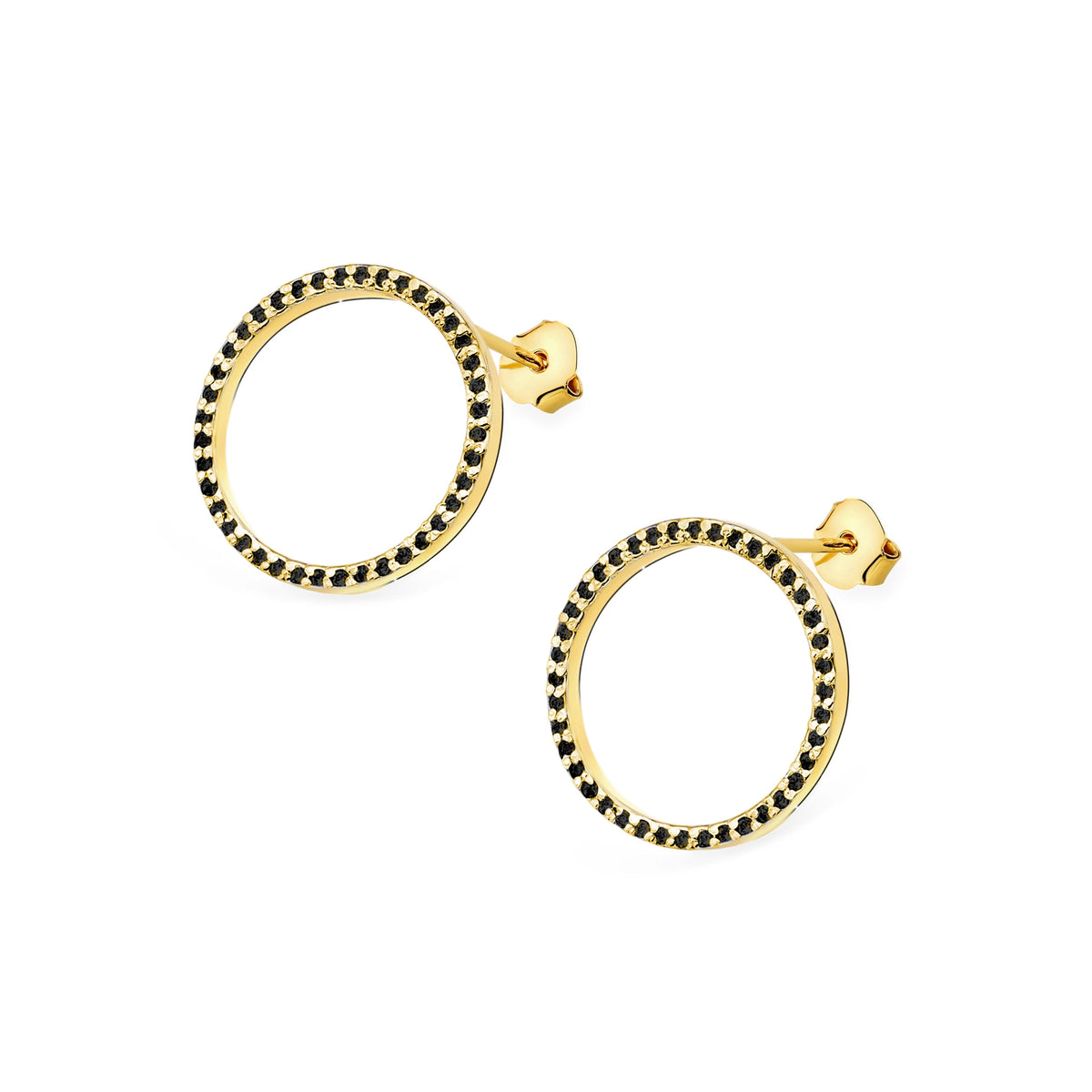 zlaté náušnice s 0,40 ct černými diamanty k0442-dib-01