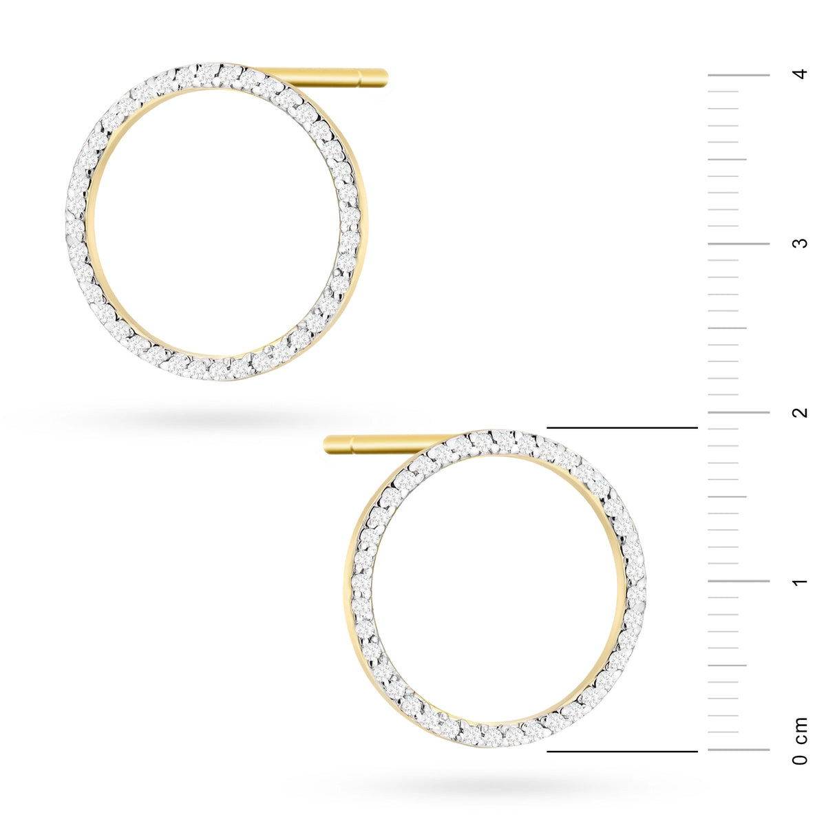 zlaté náušnice s diamanty 0,40 ct k0442-diw-01