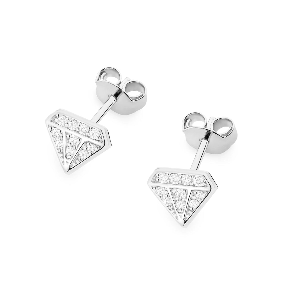 zlaté náušnice s diamanty 0,10 ct k0504-diw-01