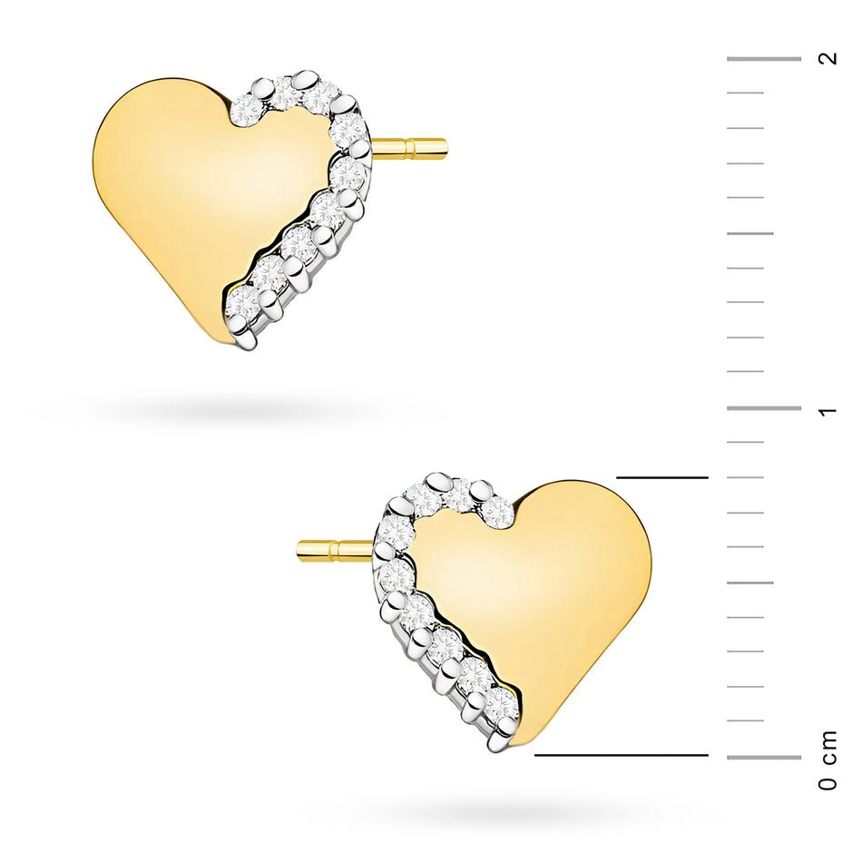 Zlaté náušnice s diamanty 0,10 ct