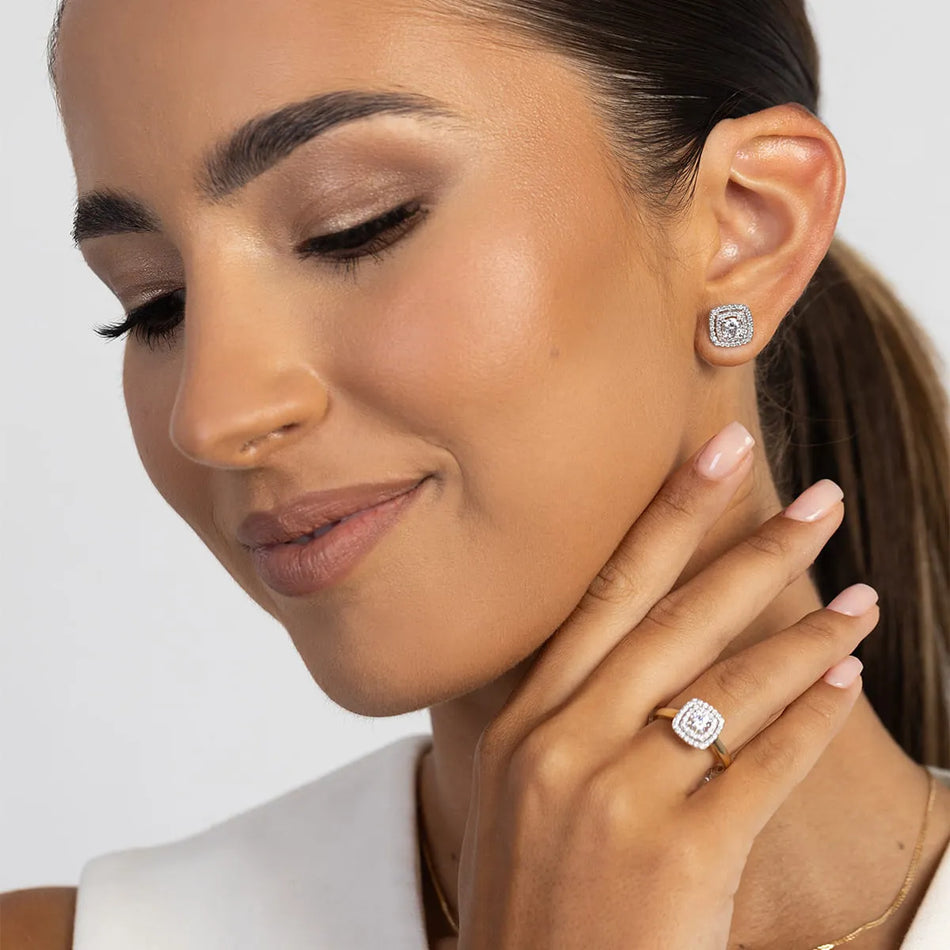 zlaté náušnice s diamanty 0,30 ct a 0,40 ct k0506-diw-02