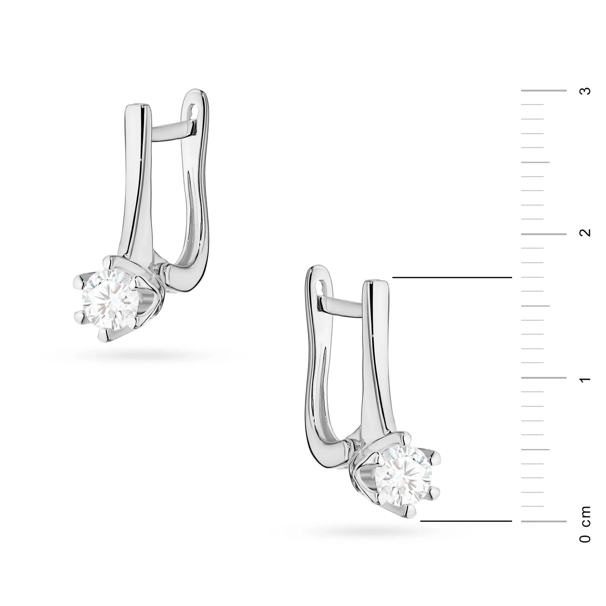 zlaté náušnice se 2 x 0,30 ct laboratorně pěstovanými diamanty k0520-ldw-01