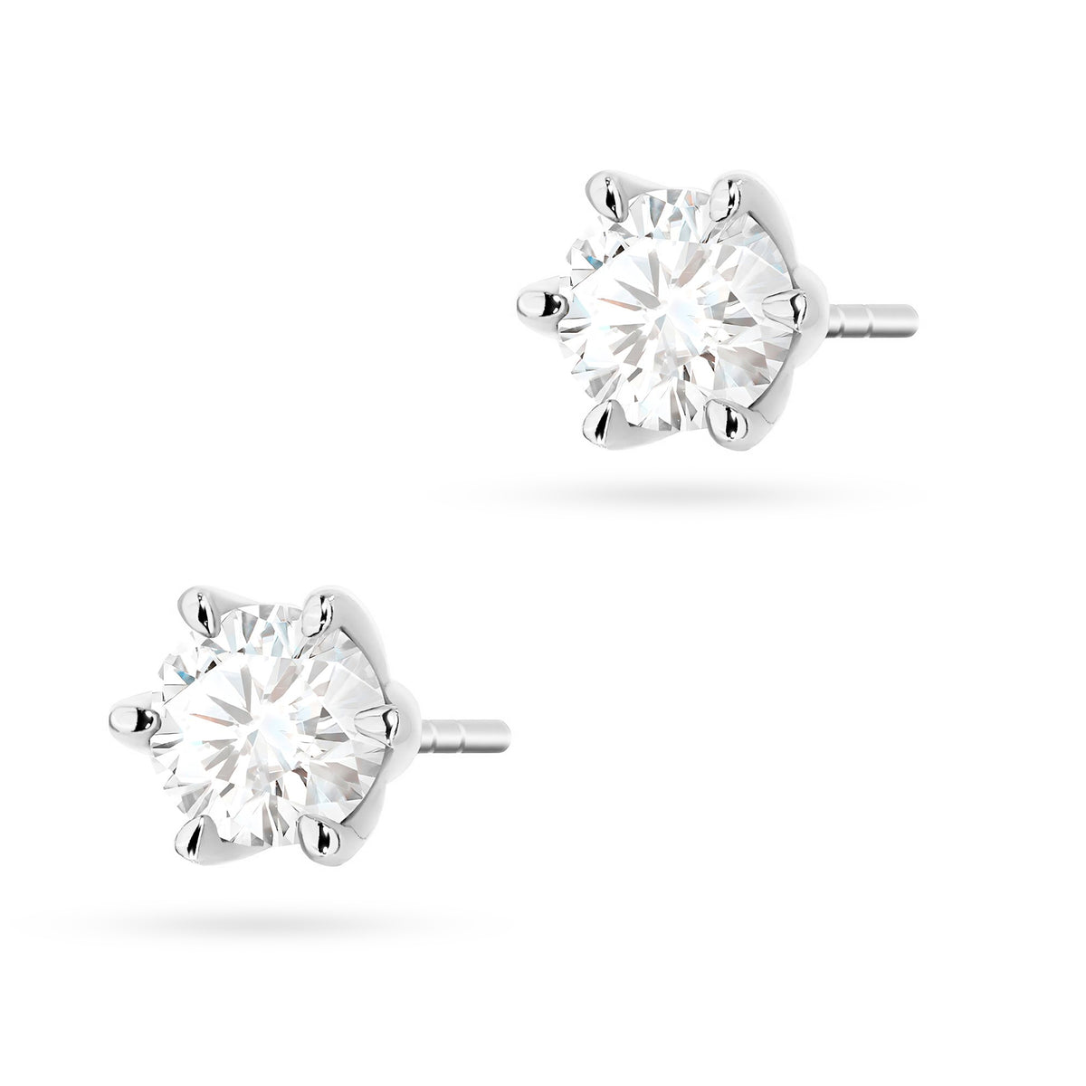 zlaté náušnice se 2 x 0,70 ct laboratorně pěstovanými diamanty k0575-ldw-04