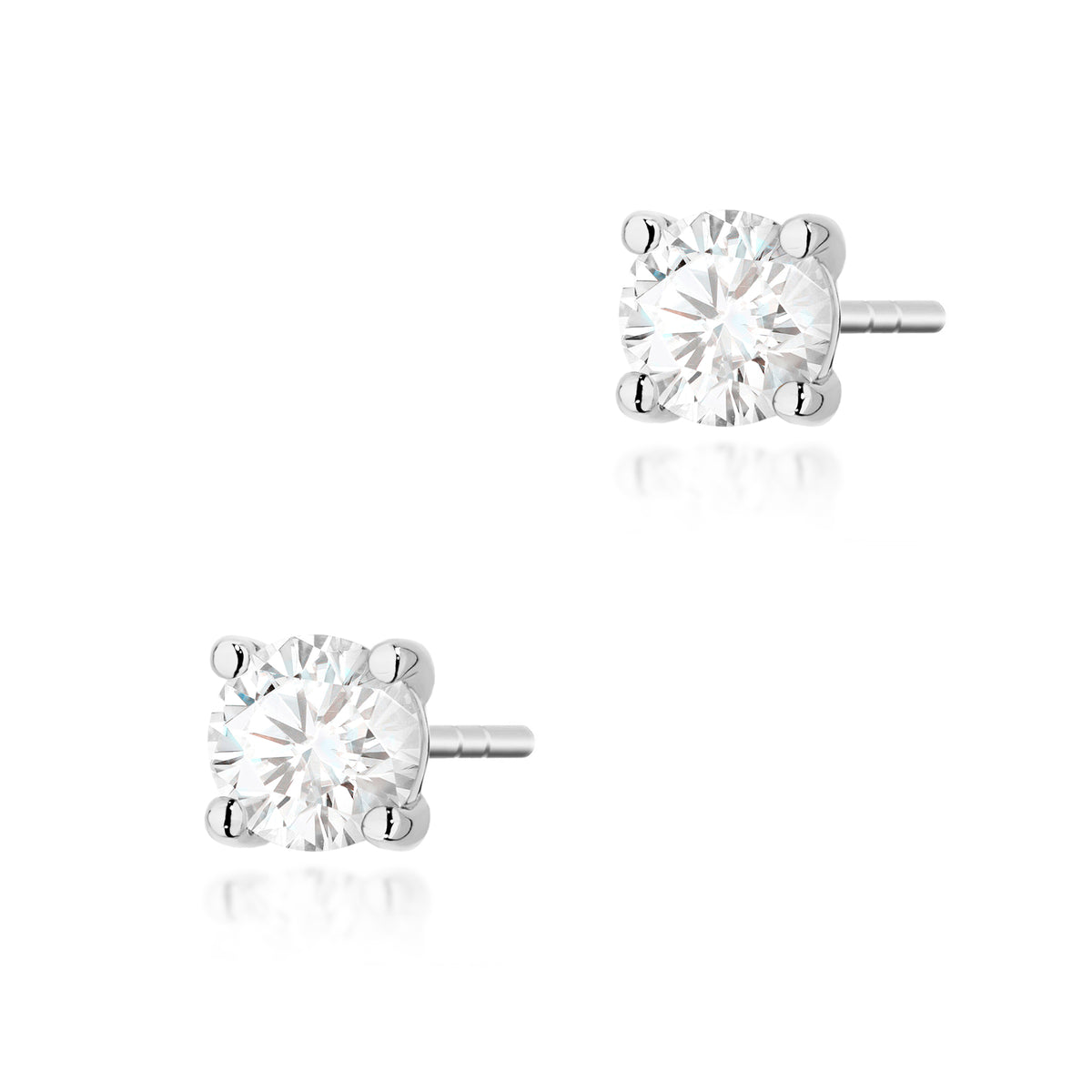 zlaté náušnice se 2 x 0,50 ct diamanty k0577-diw-03