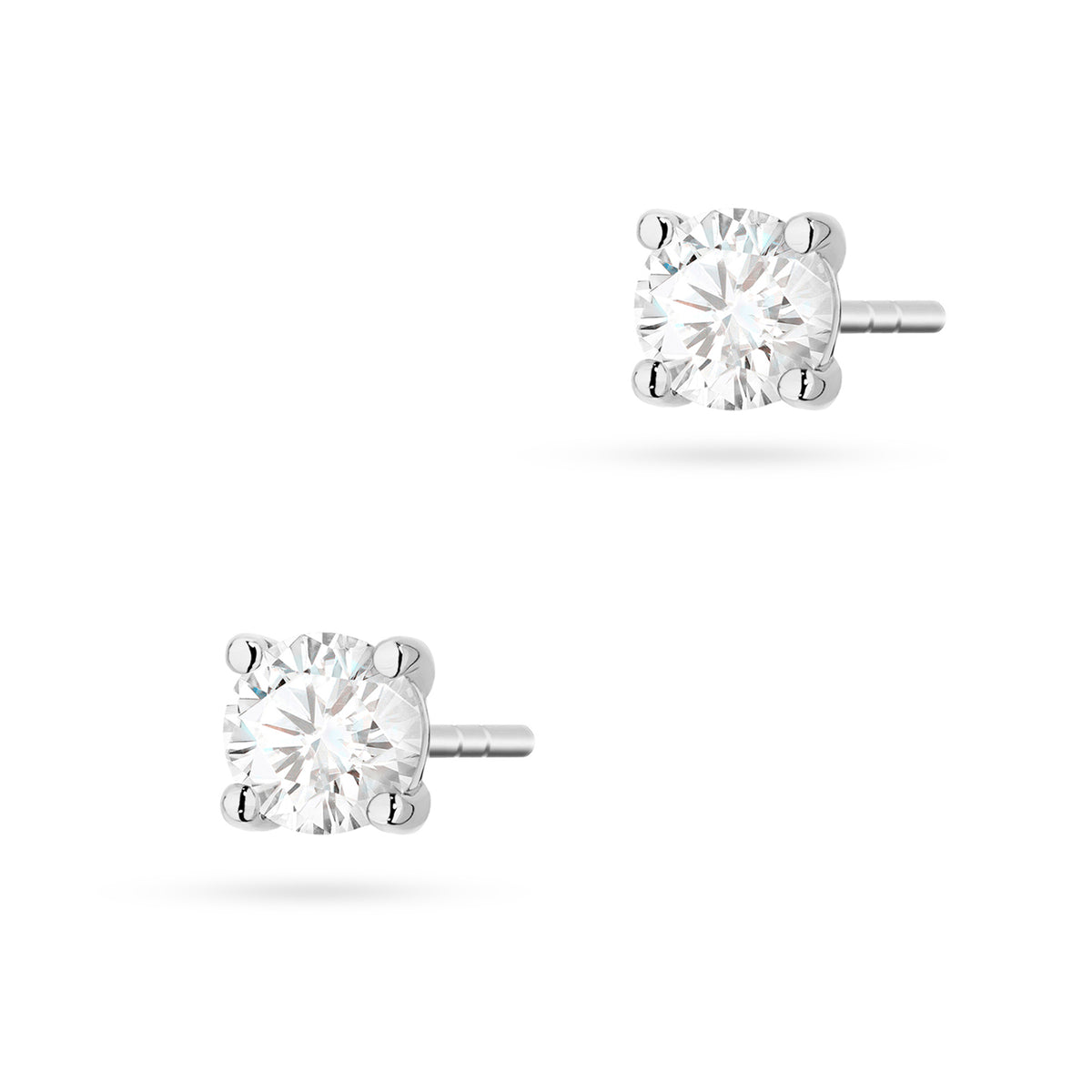 zlaté náušnice se 2 x 0,40 ct laboratorními diamanty k0577-ldw-02