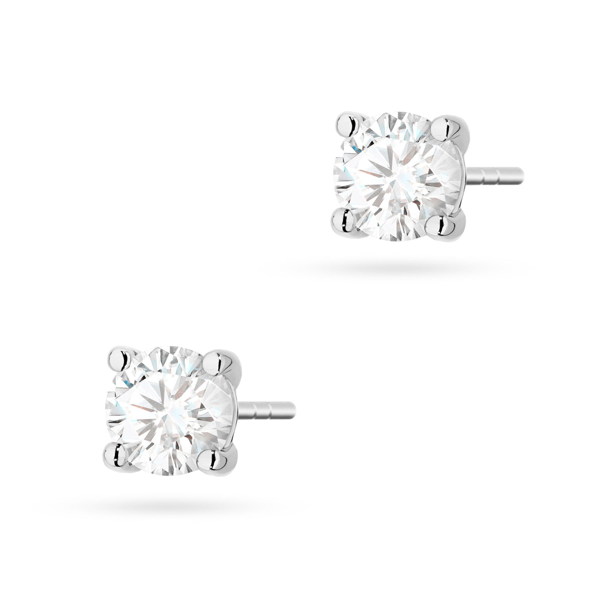 zlaté náušnice se 2 x 0,70 ct laboratorně pěstovanými diamanty k0577-ldw-04