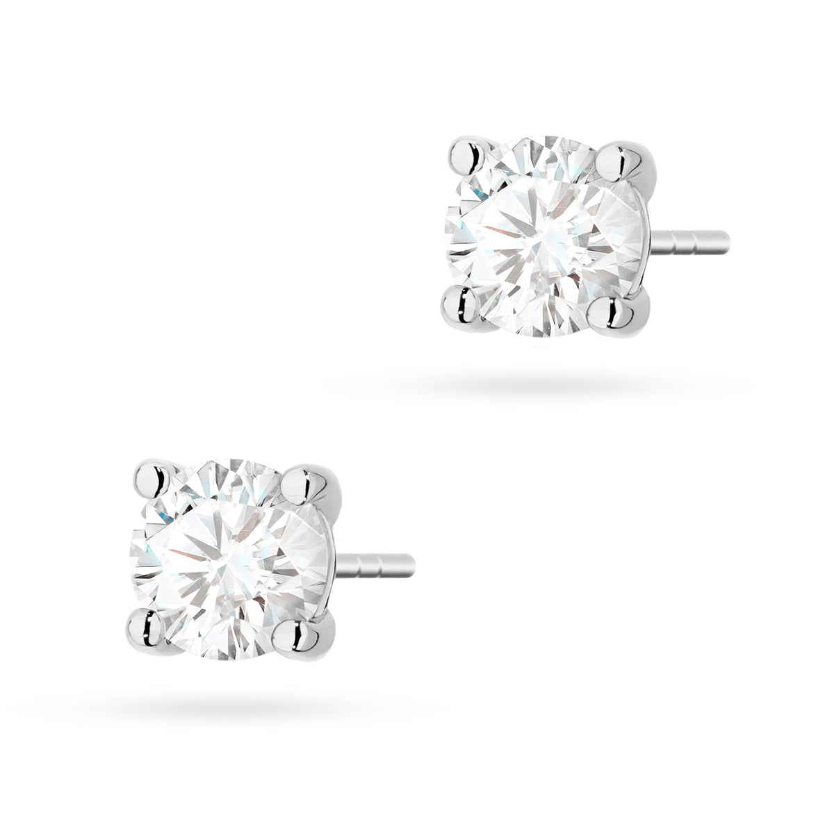zlaté náušnice se 2 x 1,00 ct laboratorními diamanty k0577-ldw-05