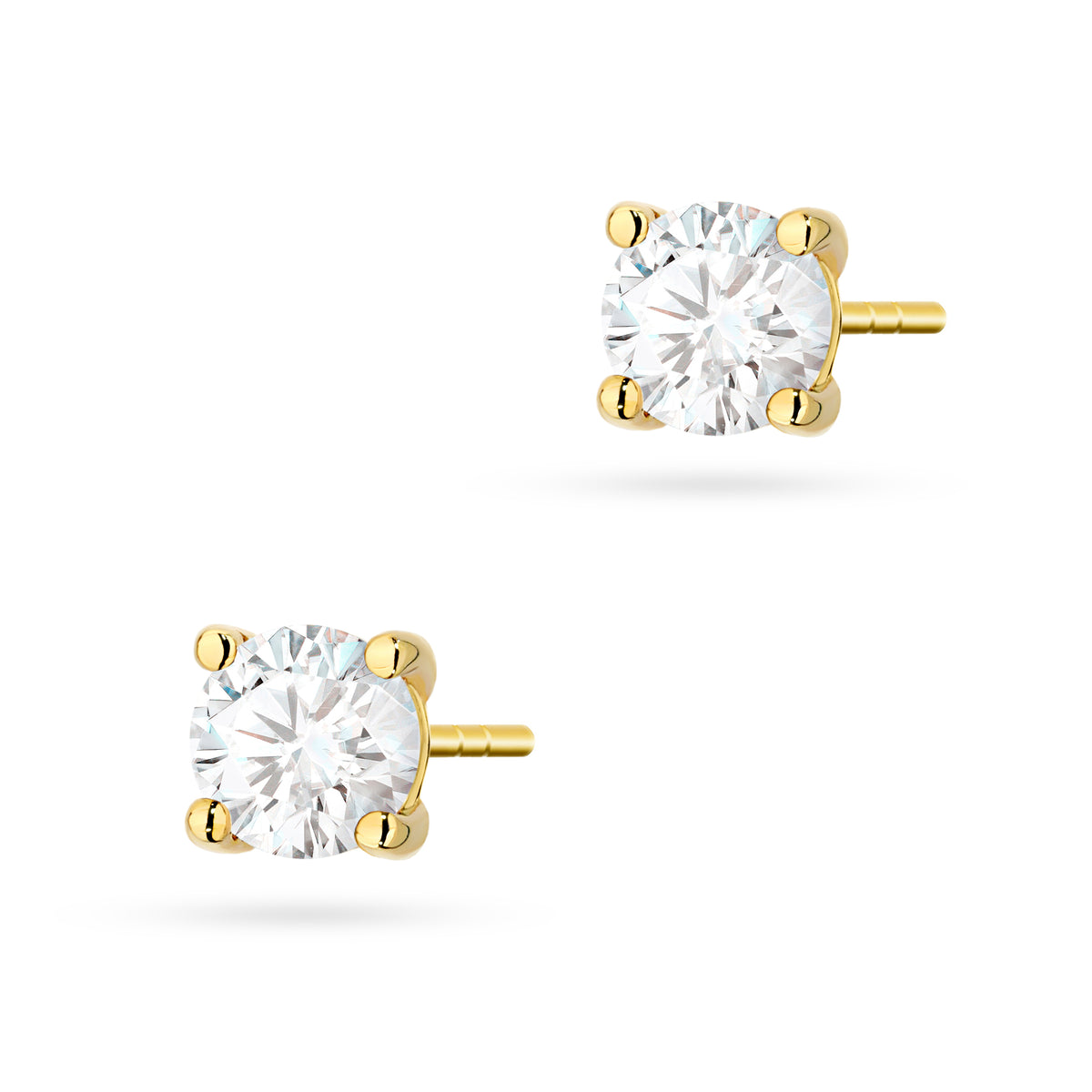 zlaté náušnice se 2 x 0,70 ct diamanty k0577-diw-04