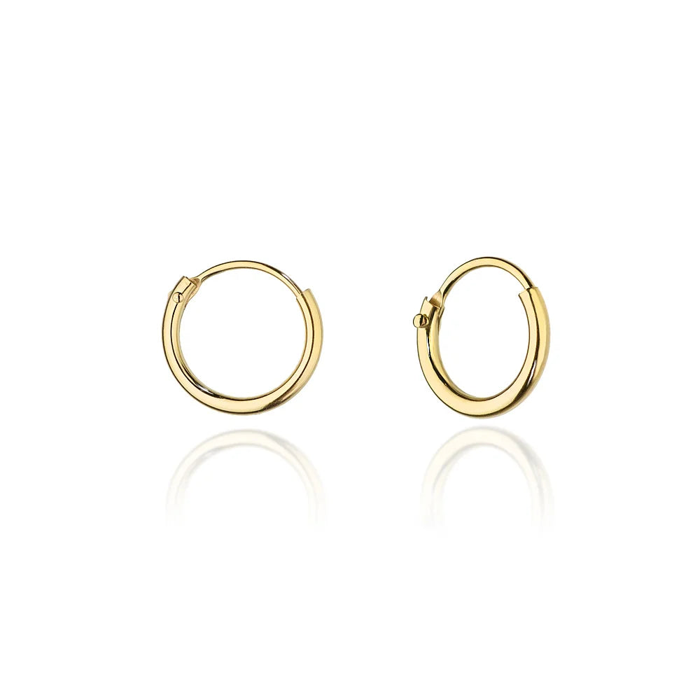 zlaté kroužkové náušnice 11 mm k075 14k 585