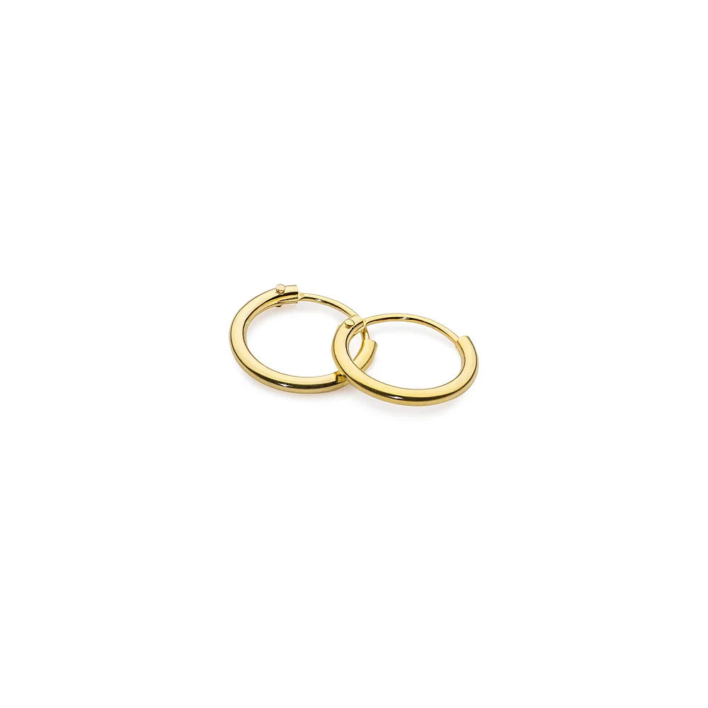 zlaté kroužkové náušnice 11 mm k075 14k 585