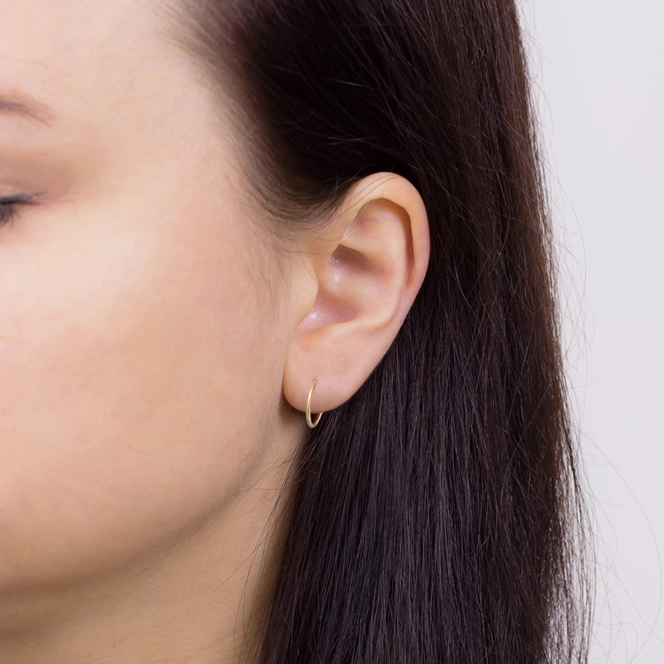 Zlaté kruhové náušnice 11-15 mm