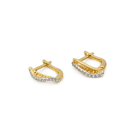 two-color-gold-english-clasp-earrings-with-zirconia-k103-14k-585