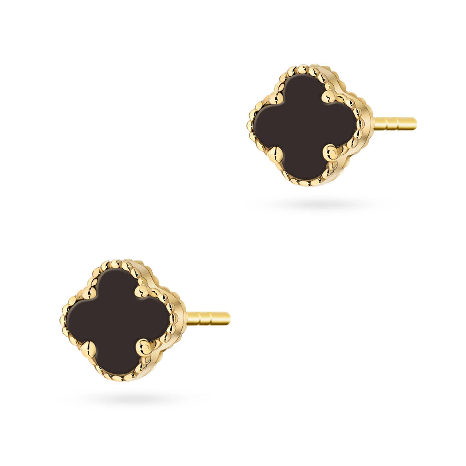 Zlaté náušnice pecky Lucky