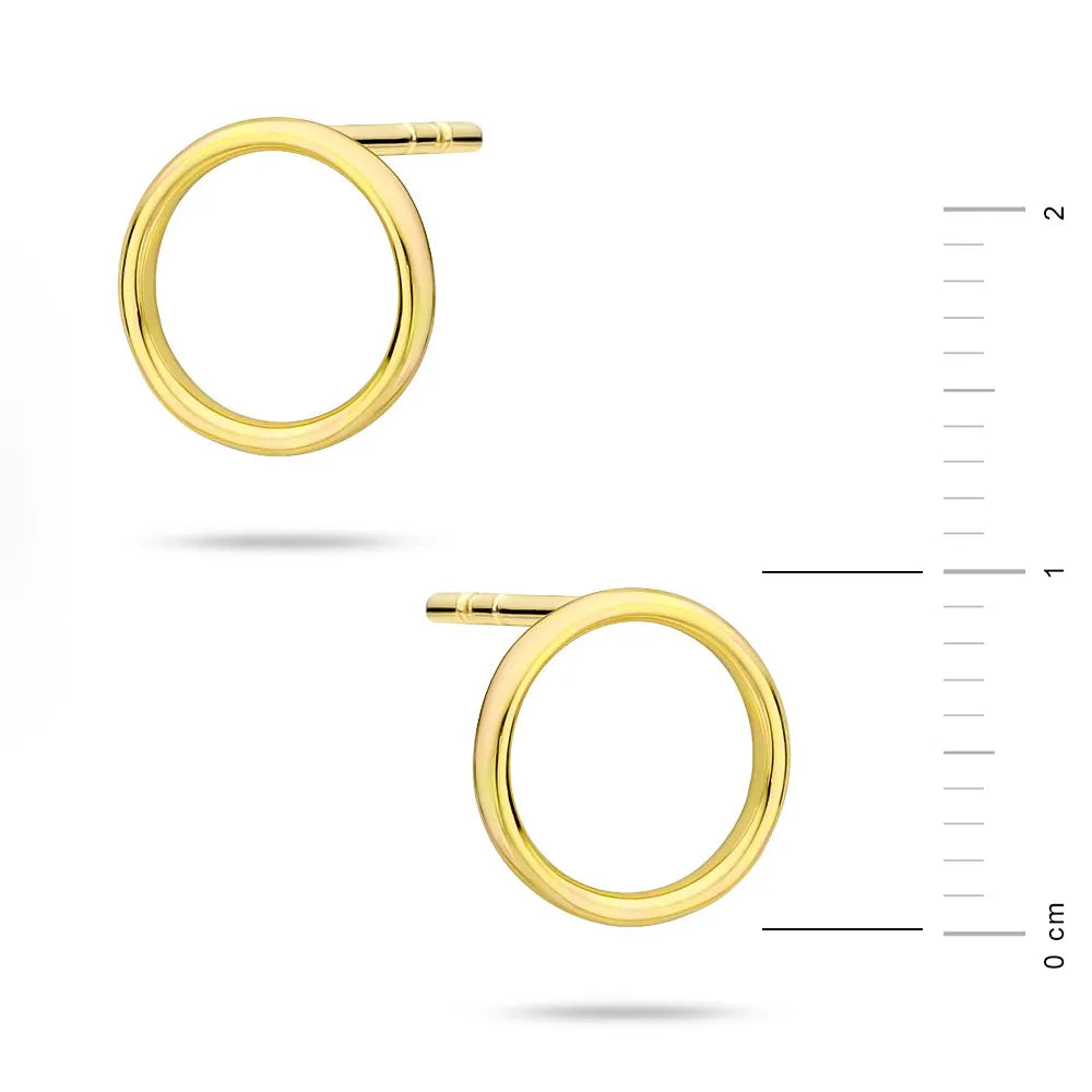 náušnice pecky ze stříbra pozlacené zlatem k1152-925-z