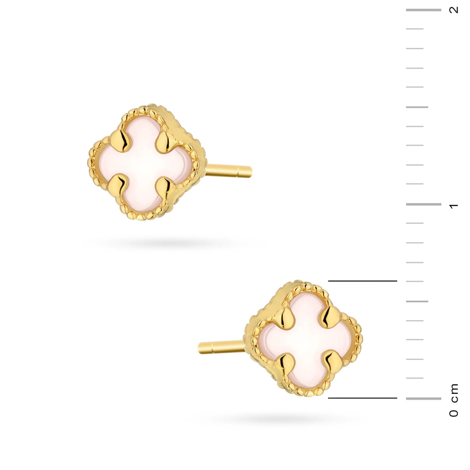 white-lucky-clover-stud-gold-earrings-k1302-585-b