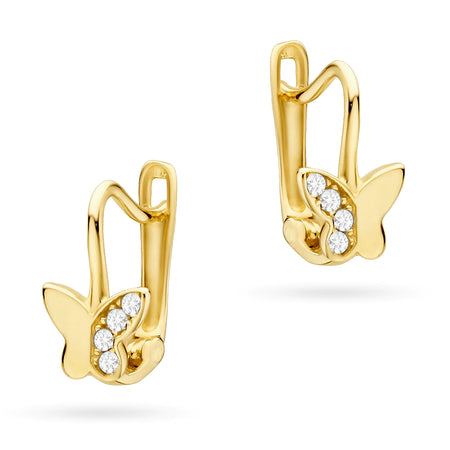children-s-gold-english-clasp-earrings-with-zirconia-butterfly-k1386-14k-585