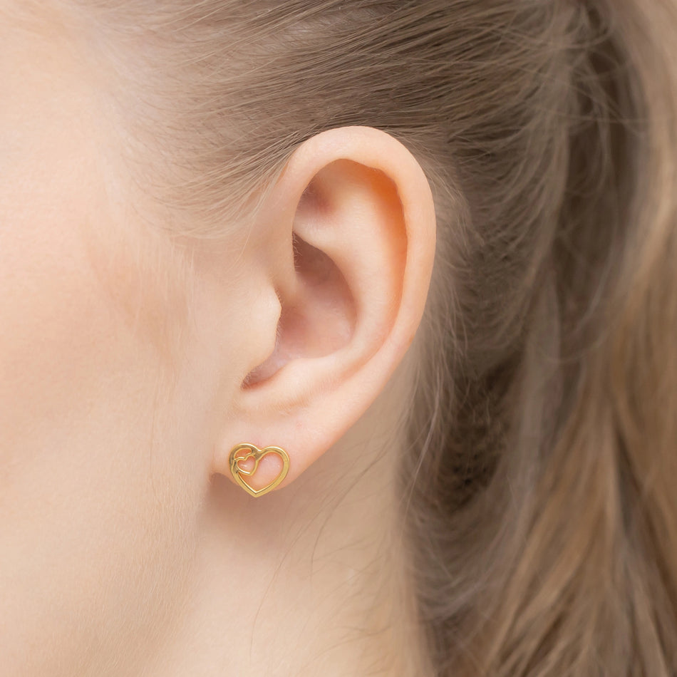 Gold-plated Silver Stud Earrings
