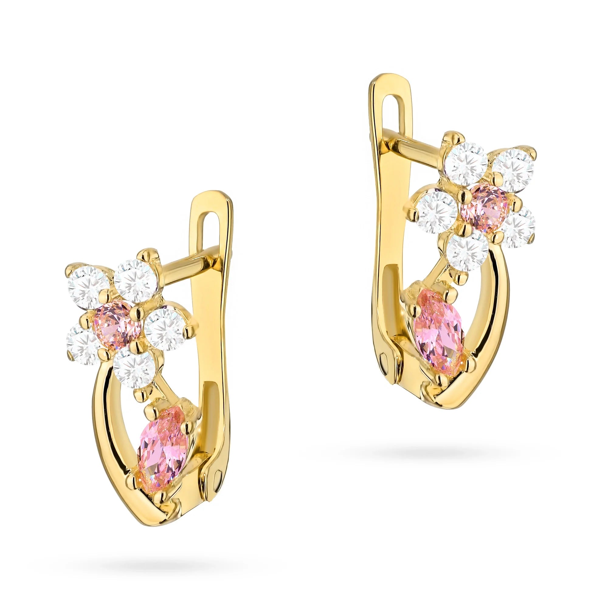 children-s-gold-english-clasp-earrings-with-zirconia-k1508-14k-585