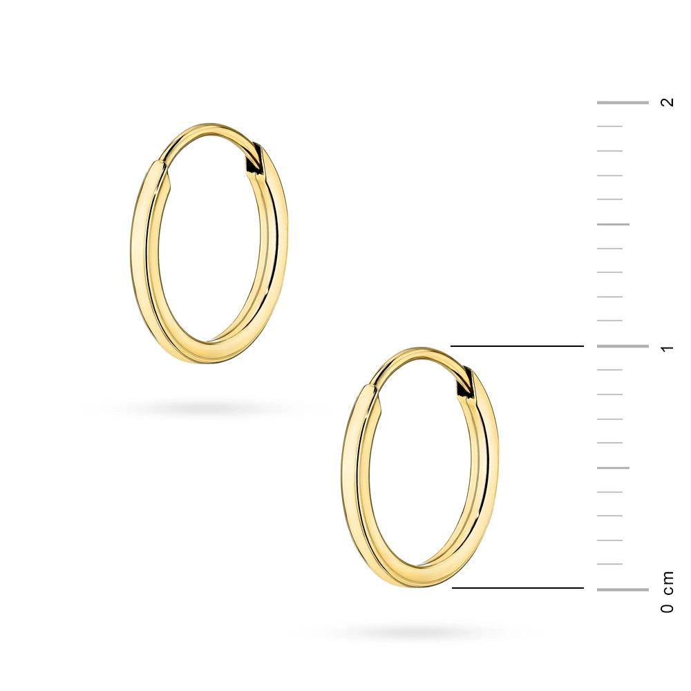 zlaté kroužkové náušnice 10 mm k1547 14k 585