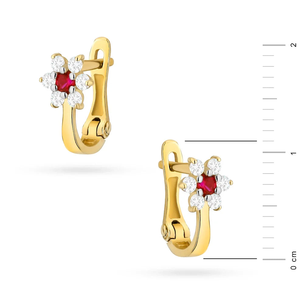 children-s-gold-english-clasp-earrings-with-zirconia-k345-14k-585