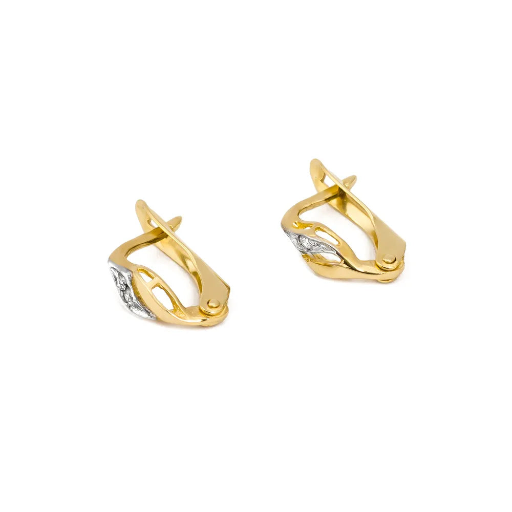 two-color-gold-english-clasp-earrings-with-zirconia-k592-14k-585