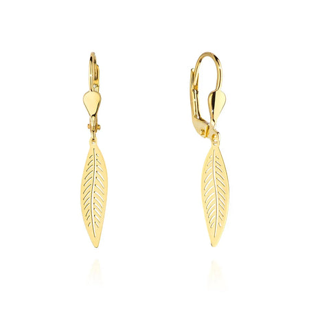 gold-english-clasp-earrings-leaves-k868-14k-585