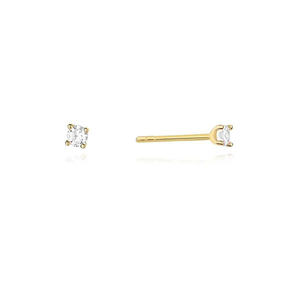 zlaté náušnice se 2 x 0,04 ct diamanty k0066-diw-01