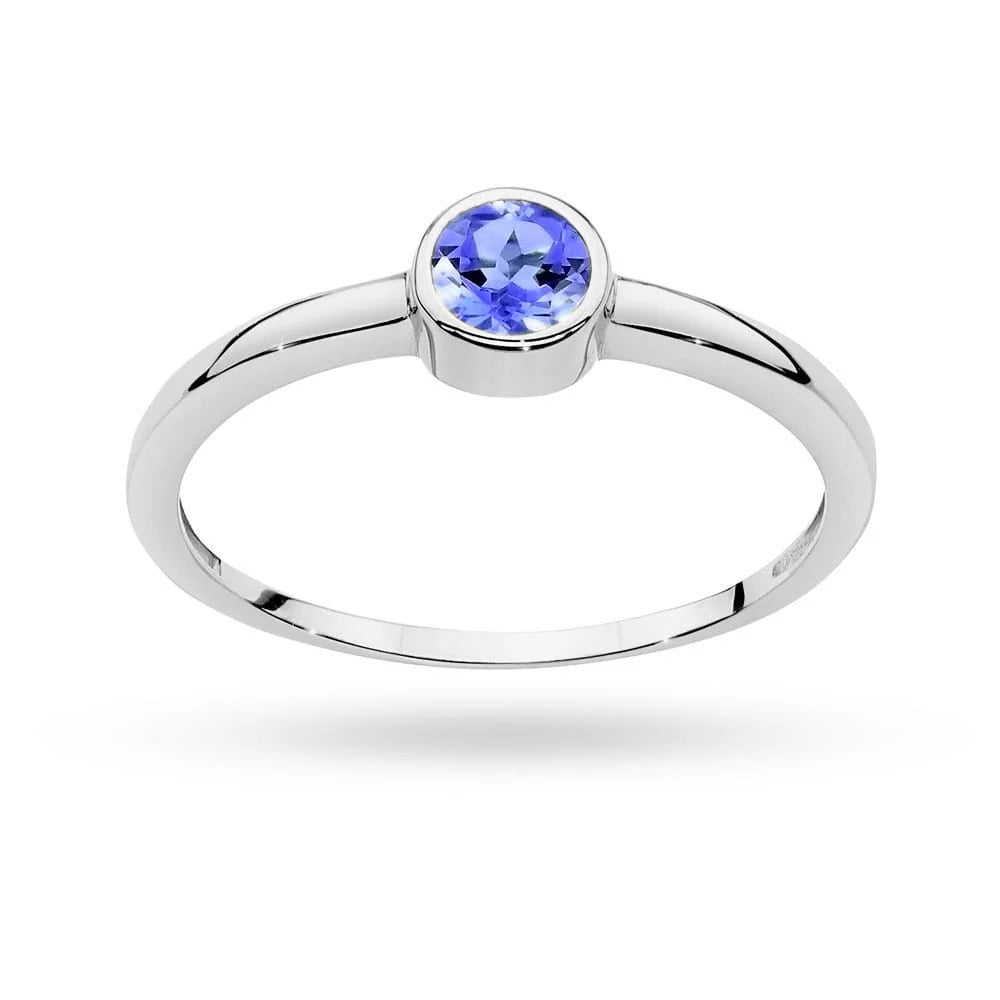 zlatý prsten s 0,35ct tanzanitem p150 585 ta0,35