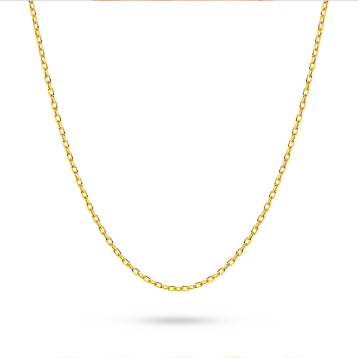 Zlatý kotvový řetízek 1,0 mm