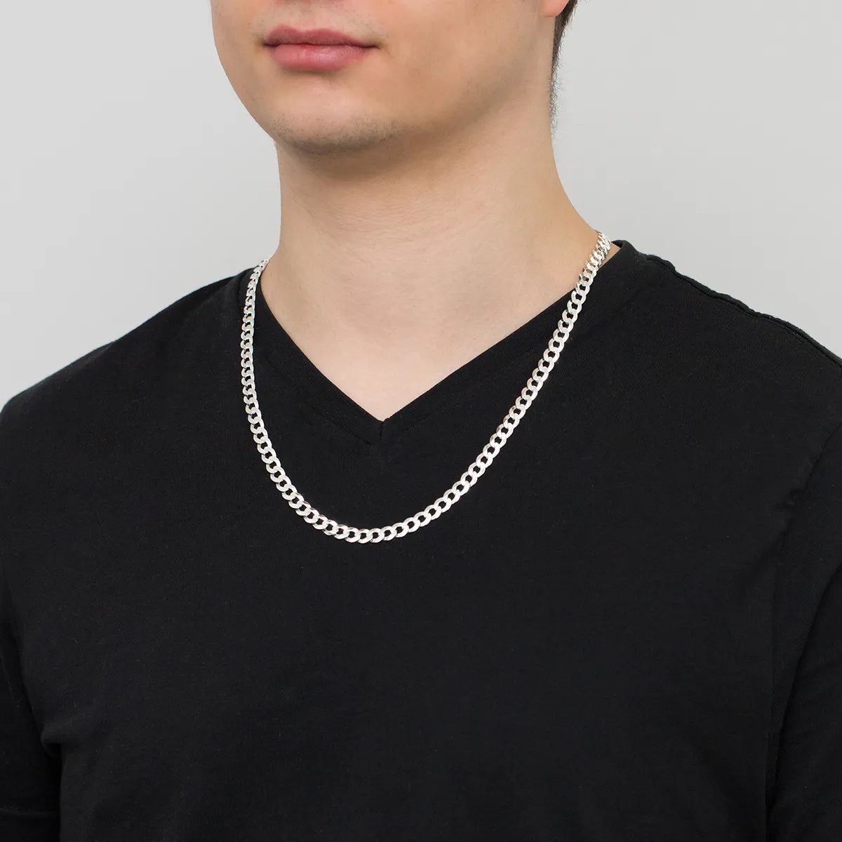 pánský-stříbrný-řetěz-kostka-6-7mm-l225-925