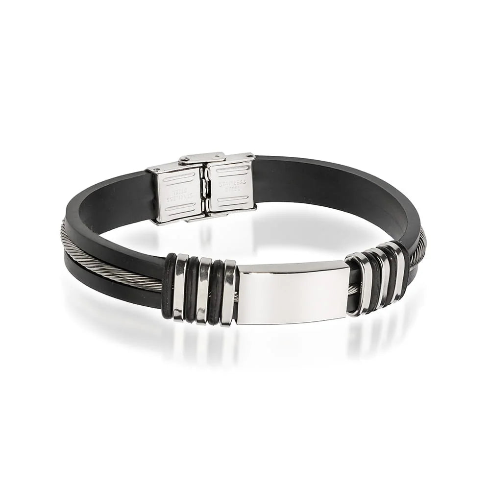 pánský-kožený-a-oceľový-náramek-na-rytí-9mm-bs009