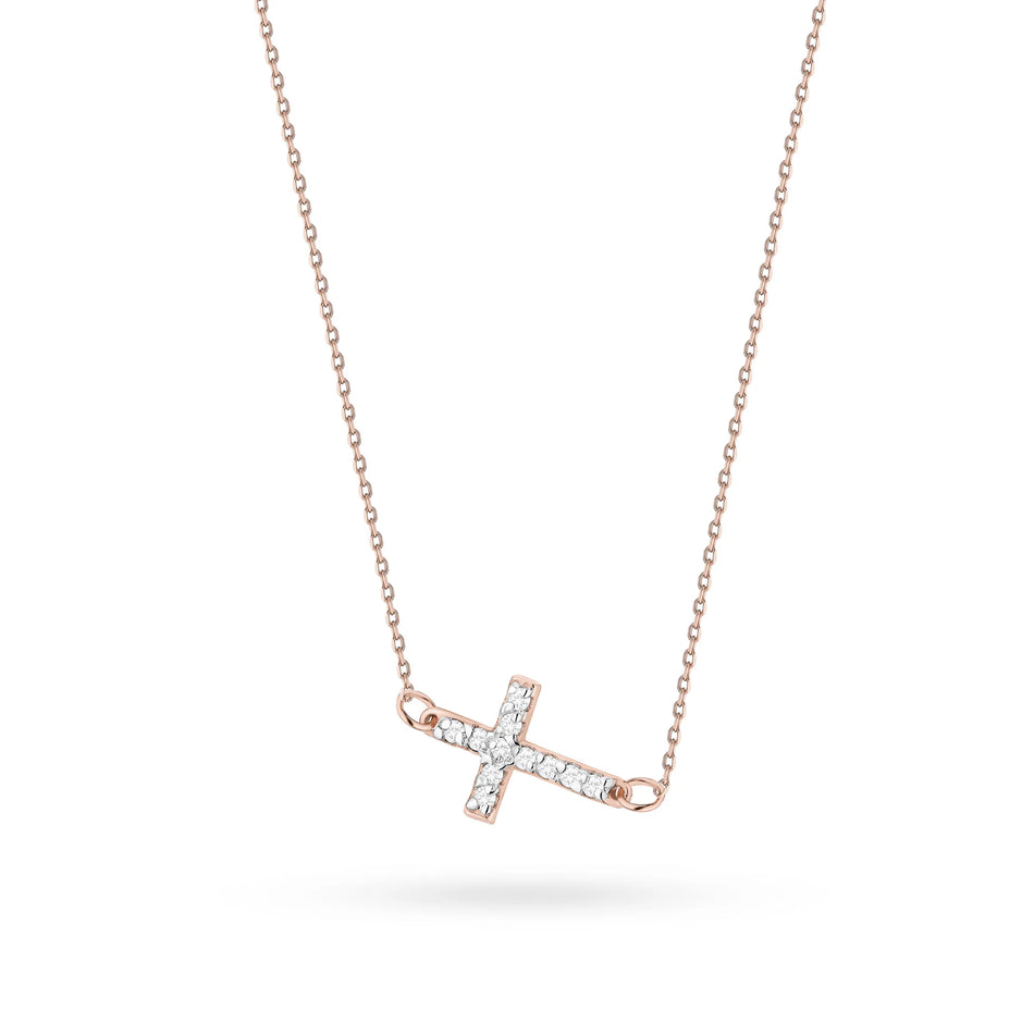 Zlatý náhrdelník s diamanty 0,055 ct