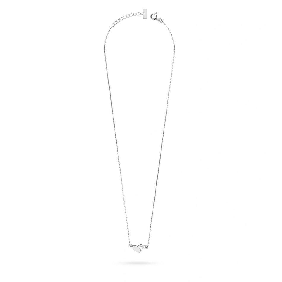 Stříbrný náhrdelník a náramek — malé srdce s nekonečným symbolem