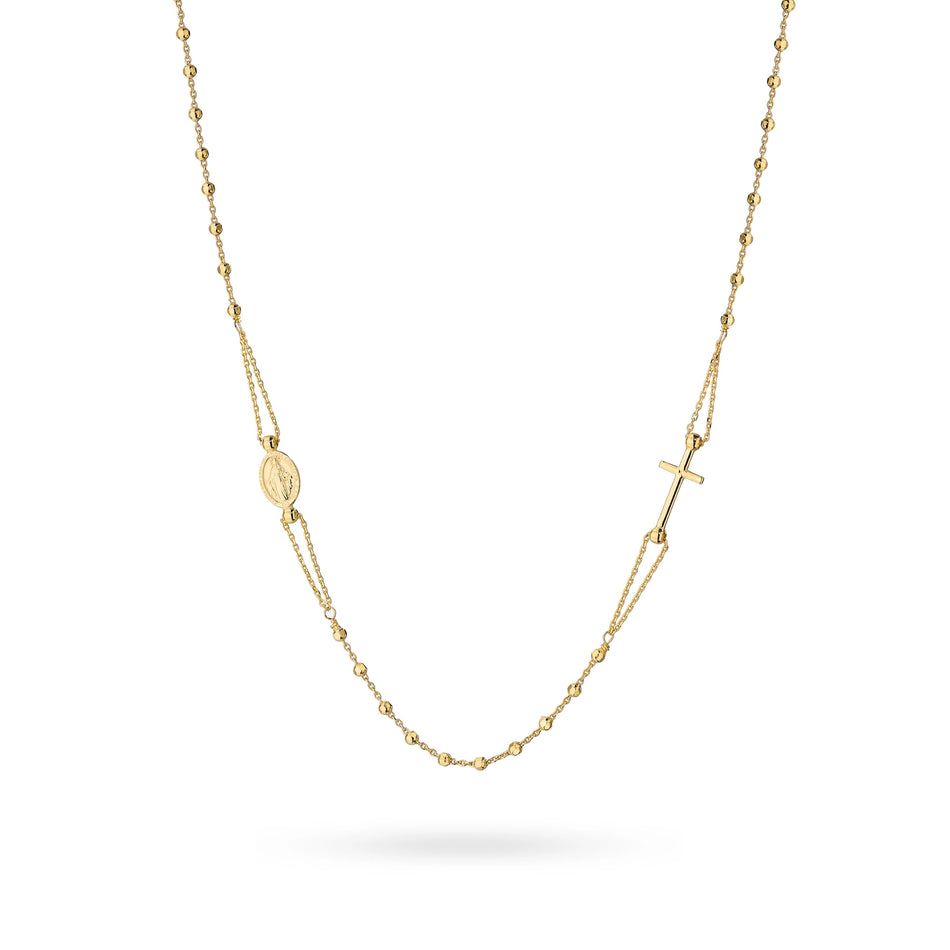 Gold-plated Silver Necklace Medallion Cross