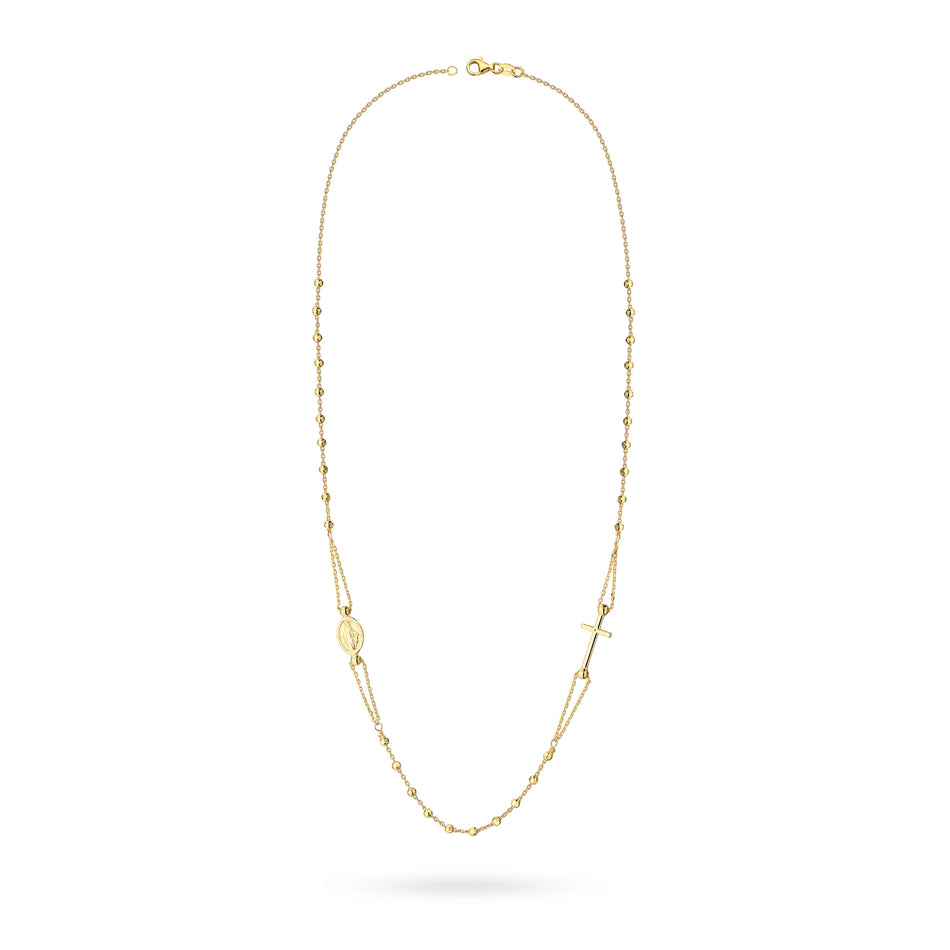 Gold-plated Silver Necklace Medallion Cross