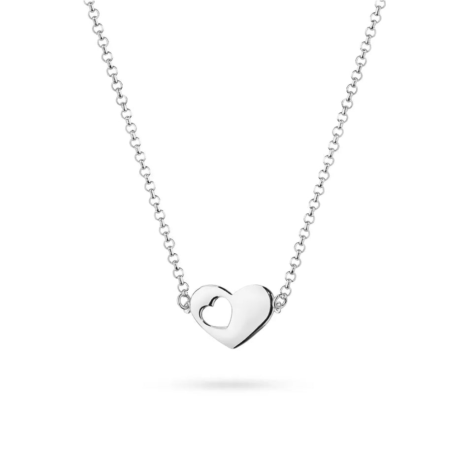 Stříbrný náhrdelník srdce