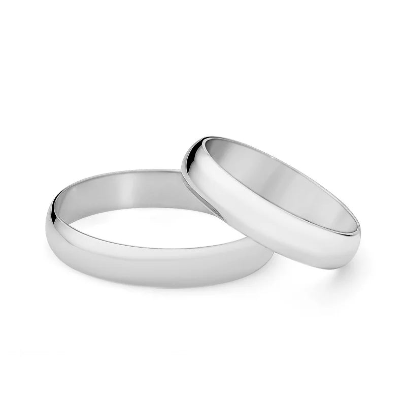 Klasické polokulaté zlaté snubní prsteny 4mm